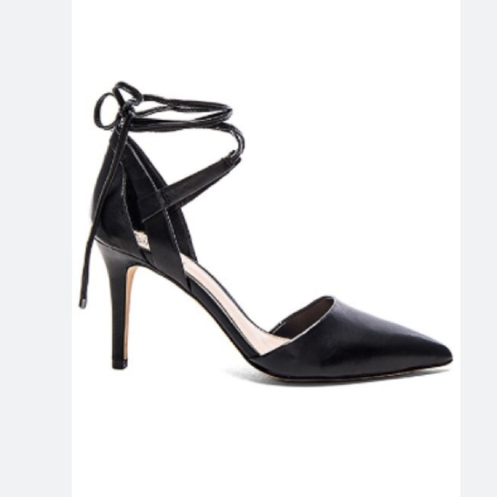 VINCE CAMUTO Black Leather 3.5” Bellamy Dress Heels (US 8.5)